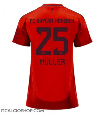 Bayern Munich Thomas Muller #25 Prima Maglia Femmina 2024-25 Manica Corta